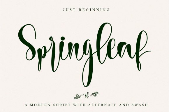 Springleaf: A Delicate Handwritten Font